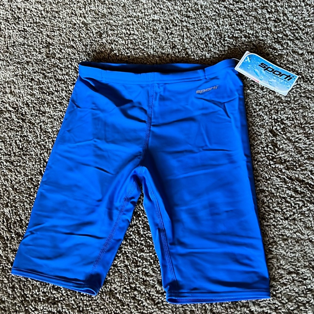 Sporti Solid Compression Jammer Boys Swimsuit